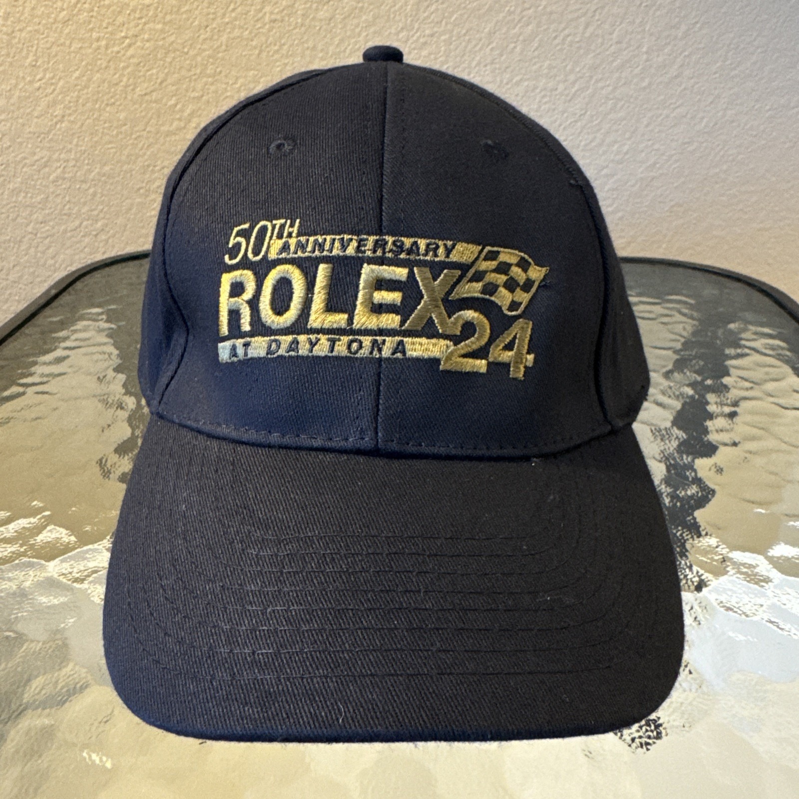 50th Anniversary Rolex 24 At Daytona Hat Cap Black  Gold Imsa Racing New Promo